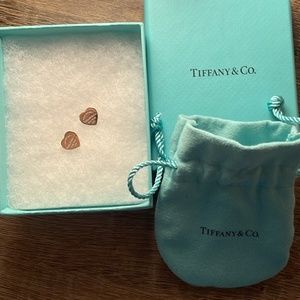 Tiffany heart stud earrings